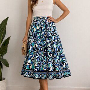Michael Kors A Line Silk Skirt